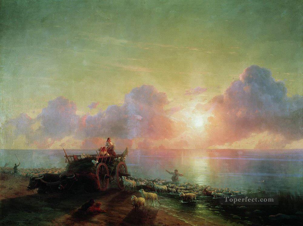 sheepdip 1878 Romantic Ivan Aivazovsky Russian Oil Paintings